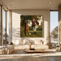 Personalized Golf Bag Wall Art, Gentleman Rooster Golfer Swing Poster, Country Club Office Decor, Unique Golf Gift for Him