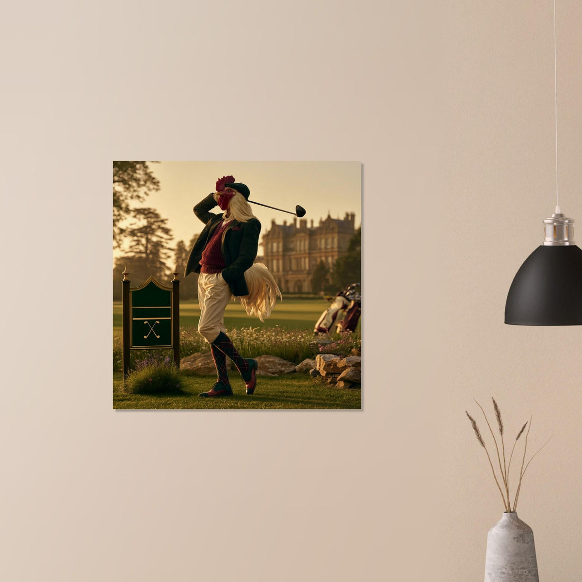 Personalized Vintage Golf Wall Art ,  Unique Golf Gift , Golf Art